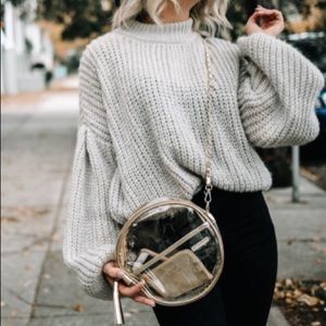 NWT Simplee bell sleeve cropped knit sweater